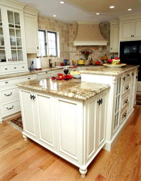 AV Designs - Custom Applied Molding Cabinets in White