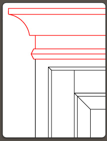 383 Crown molding - Stacked 2162 - PS100