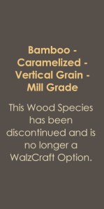 Bamboo - Caramelized - Vertical Grain Wood Species
