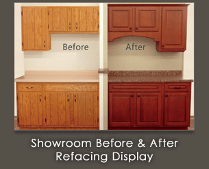 Before & After Refacing Showroom Display Before & After Refacing Showroom Display