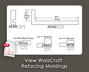 View WalzCraft Cabinet Refacing Moldings PDF