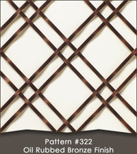 Pattern #322 Oil Rubbed Bronze Pattern #322 Oil Rubbed Bronze