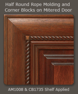 AM1008 and Corner Blocks1735 (S399-Bellhaven) Mitered Shelf Applied Molding