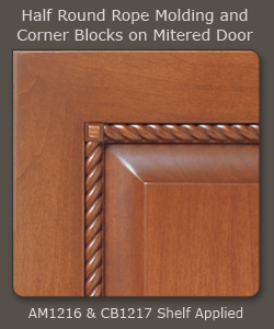 AM1216 Rope Applied Molding with 1217 Corner Blocks (S141-Marietta) Shelf Application