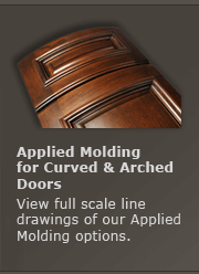 View Applied Molding Options for Curved Doors with Shaped Rails