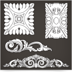 Carved Tiles and Scrolls