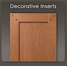 Decorative Inserts (Pegs-Buttons) on Cabinet Door Frames