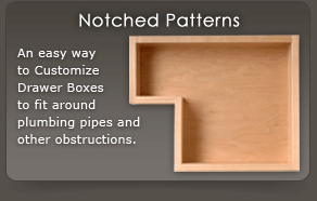 Notched Drawer Box Patterns