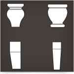 Whole and Taped Cabinet Feet
