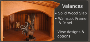 Custom Solid Wood and Wainscot Frame & Panel Valance