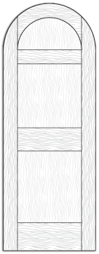 Style 8608- Custom Solid Wood Interior Doors