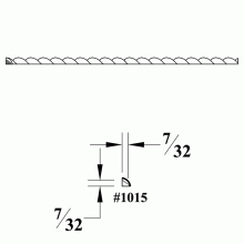 1015 Wood Carved Rope Molding