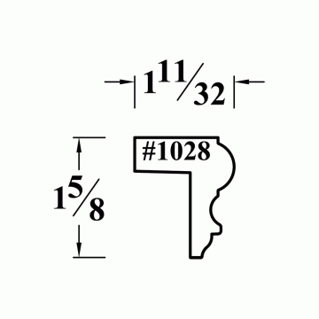 1028 Wainscot Cap - Backband Molding