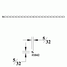 1042 Wood Carved Rope Molding