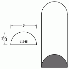 1048 Half Round Column Molding