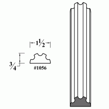 1056 Half Round Fluted Column Molding