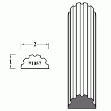 1057 Half Round Fluted Column Molding