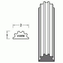 1058 Half Round Fluted Column Molding