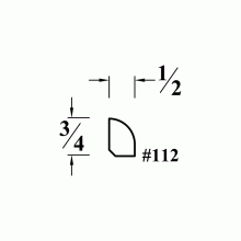 112 Base Shoe - Quarter Round Wood Molding