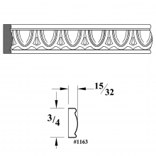 1163 Wood Egg & Dart Molding