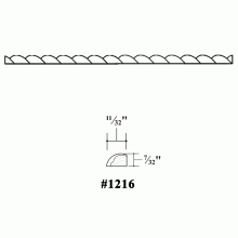 1216 Wood Carved Rope Molding