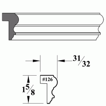 126 Wainscot Cap - Backband Molding
