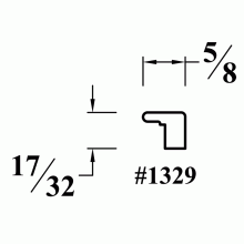 1329 Wood Retainer Molding for Glass - Door Inserts