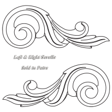 150345 Wood Scrolls Onlay