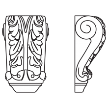 150346 - 150374 - 150375 Solid Wood Corbel