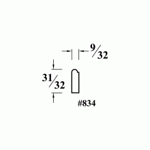 834 Inset Beaded Molding
