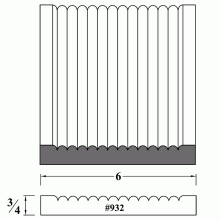 932 3-8 Flat Beaded Column Molding