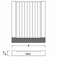 933 3-8 Flat Beaded Column Molding