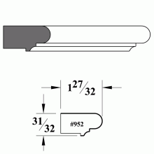 952 Wainscot Cap - Backband Molding