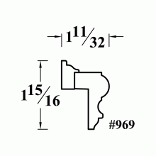 969 Wainscot Cap Molding
