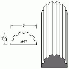 977 Half Round Fluted Column Molding