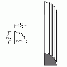 978 Quarter Round Fluted Column Molding