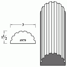 979 Half Round Fluted Column Molding