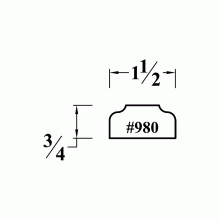 980 Plate Display Molding