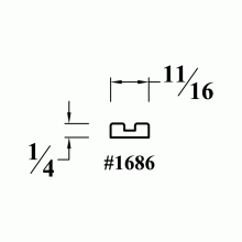 1686 Drawer Box Divider Molding