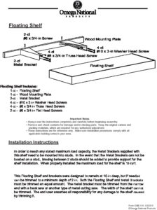 Floating Shelf Installation Instructions