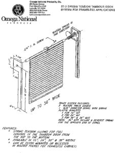 Tambour Door Track System Installation - Frameless