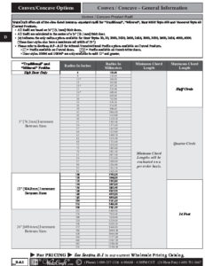 Curved Radius Convex & Concave Radii Options