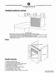 Appliance Garage Kits Assembly Instructions - Straight