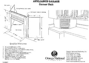 Appliance Garage Kit Assembly Instructions - Corner