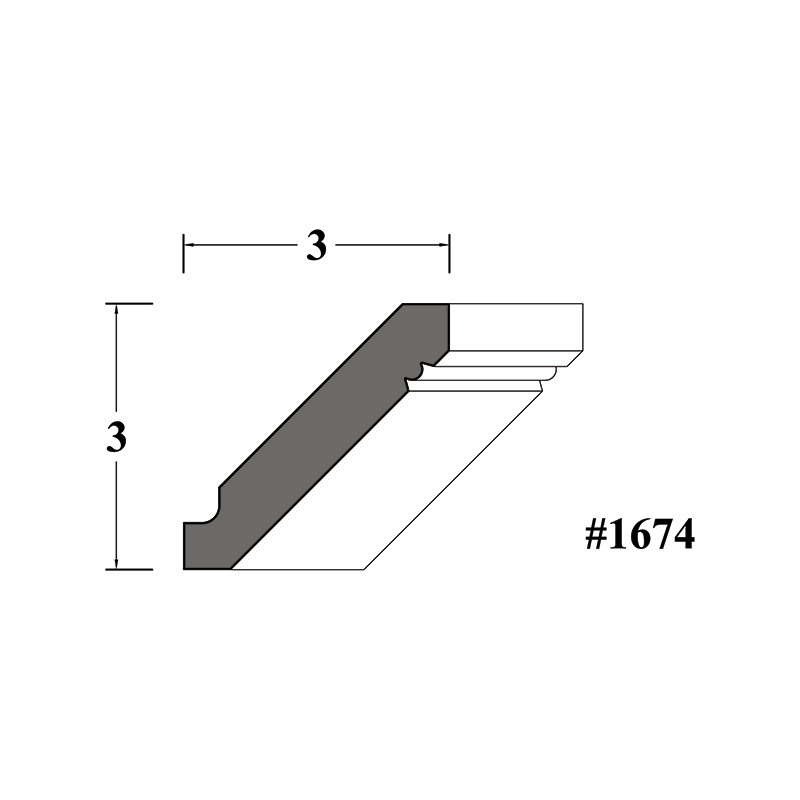 Solid Wood Crown Molding 2468 WalzCraft