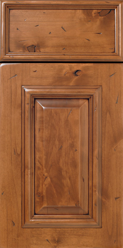 Rustic Alder Wood Applied Molding Cabinet Door from WalzCraft - Alamo S160