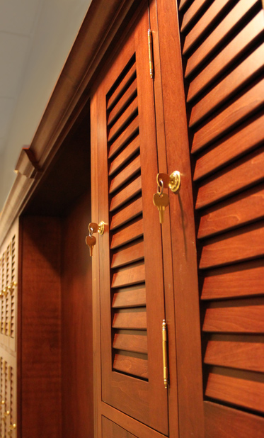 Beverin Solid Surface Inc - Cherry Louvered Doors
