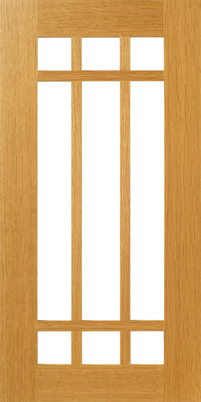 Craftsman Prairie Style Cabinet Door Frame in Rift Sawn White Oak