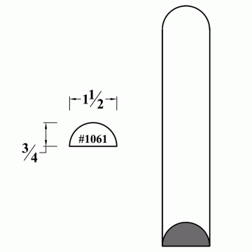 Half Rounded Columns Column Molding (Half Round) | WalzCraft