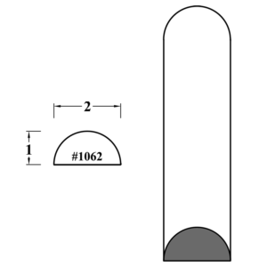 1062 Half Round Column Molding